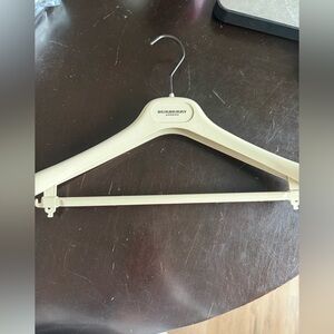 Burberry Cream White Plastic Hanger with Raised Logo